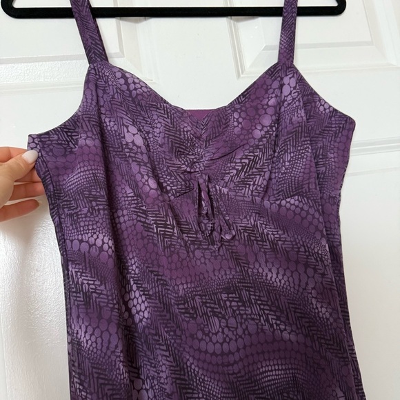 Vintage Y2K Purple Flowy Tiered Maxi Dress Size 10 - Picture 2 of 11